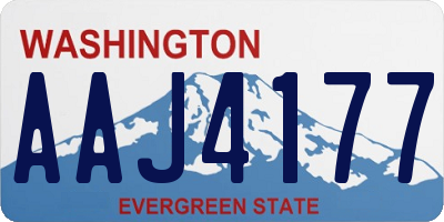 WA license plate AAJ4177