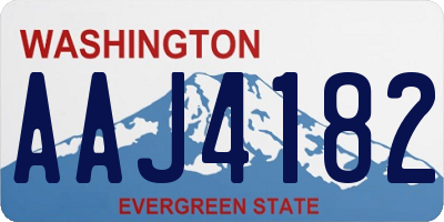 WA license plate AAJ4182
