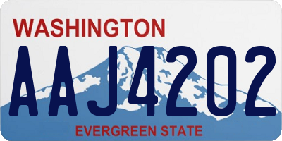 WA license plate AAJ4202