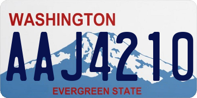 WA license plate AAJ4210