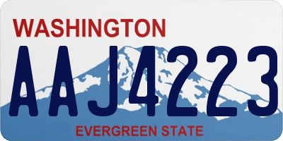 WA license plate AAJ4223