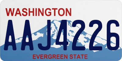 WA license plate AAJ4226