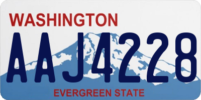 WA license plate AAJ4228