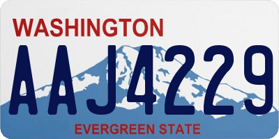 WA license plate AAJ4229