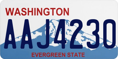WA license plate AAJ4230