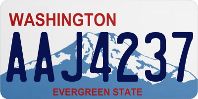 WA license plate AAJ4237