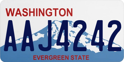 WA license plate AAJ4242