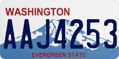 WA license plate AAJ4253