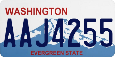 WA license plate AAJ4255