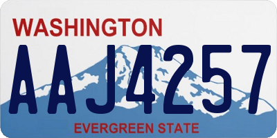 WA license plate AAJ4257