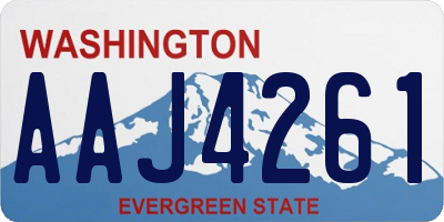 WA license plate AAJ4261