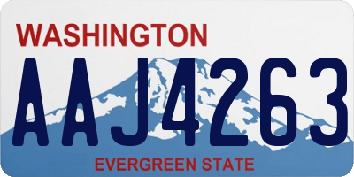 WA license plate AAJ4263