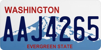 WA license plate AAJ4265