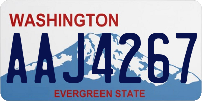 WA license plate AAJ4267