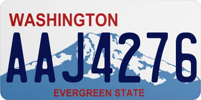 WA license plate AAJ4276