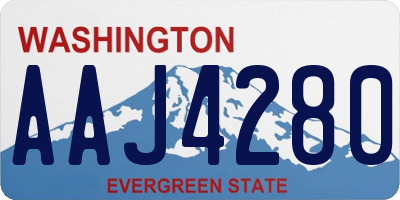 WA license plate AAJ4280