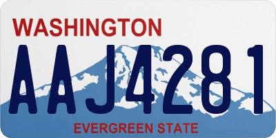 WA license plate AAJ4281