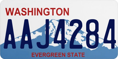 WA license plate AAJ4284