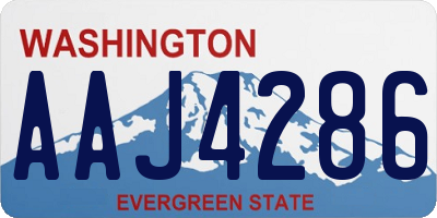 WA license plate AAJ4286