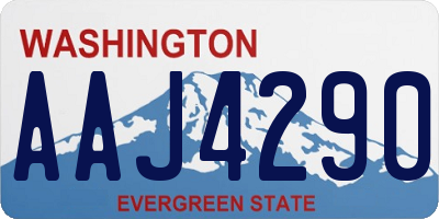 WA license plate AAJ4290