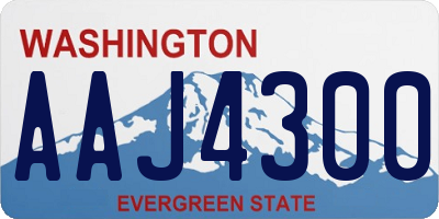 WA license plate AAJ4300