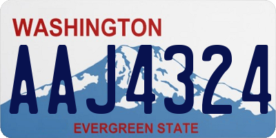 WA license plate AAJ4324