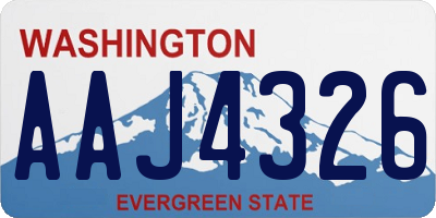 WA license plate AAJ4326