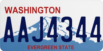 WA license plate AAJ4344