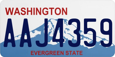 WA license plate AAJ4359