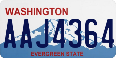 WA license plate AAJ4364