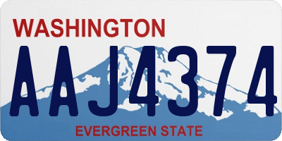 WA license plate AAJ4374