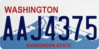 WA license plate AAJ4375