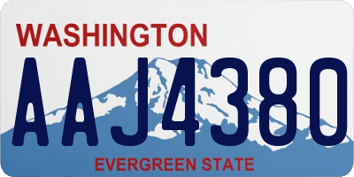 WA license plate AAJ4380