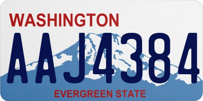 WA license plate AAJ4384