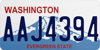 WA license plate AAJ4394