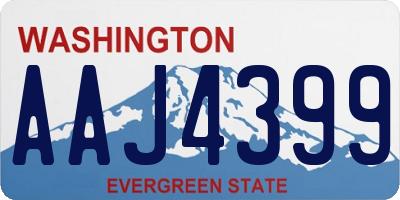 WA license plate AAJ4399