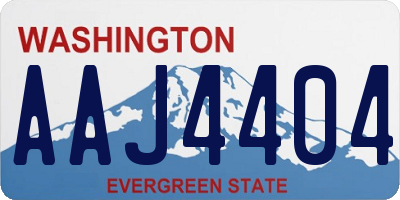 WA license plate AAJ4404