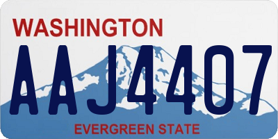 WA license plate AAJ4407