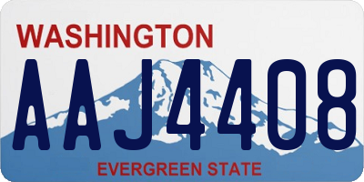 WA license plate AAJ4408