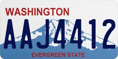 WA license plate AAJ4412