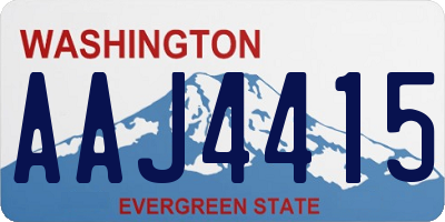 WA license plate AAJ4415