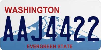 WA license plate AAJ4422