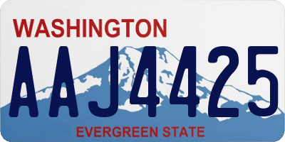 WA license plate AAJ4425