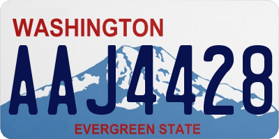 WA license plate AAJ4428