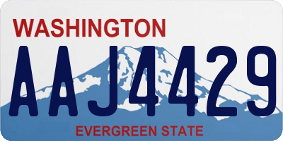 WA license plate AAJ4429