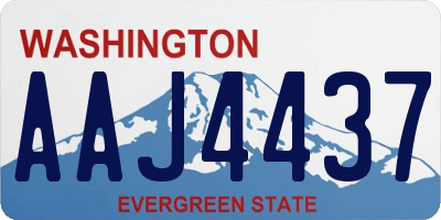 WA license plate AAJ4437