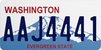 WA license plate AAJ4441