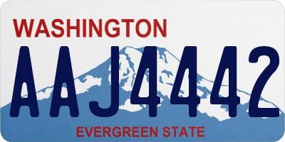 WA license plate AAJ4442