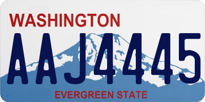 WA license plate AAJ4445