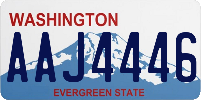 WA license plate AAJ4446